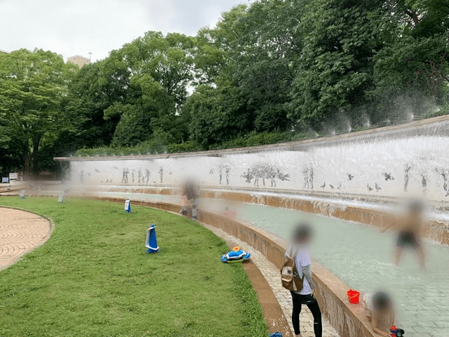 江戸川区親水公園水遊び