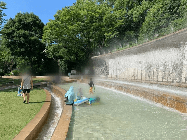 江戸川区親水公園水遊び